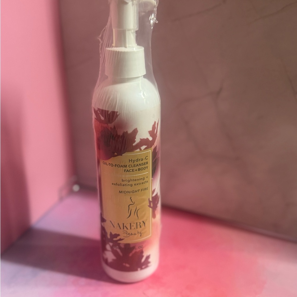 Nakery Beauty Hydra-C Foaming Cleanser - White with Pink Floral